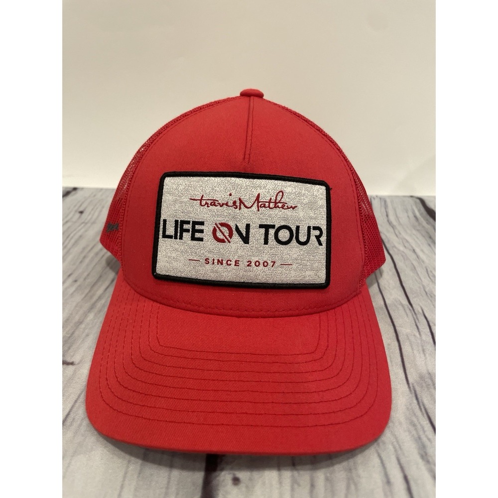 Travis Mathew Trucker Snapback Cap Red Hat Life On Tour